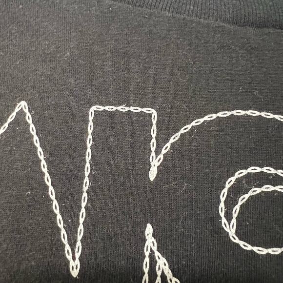 Disney Mickey Mouse Screen Print Black Cropped Scoop Neck Long Sleeve Tee size S - Picture 7 of 8